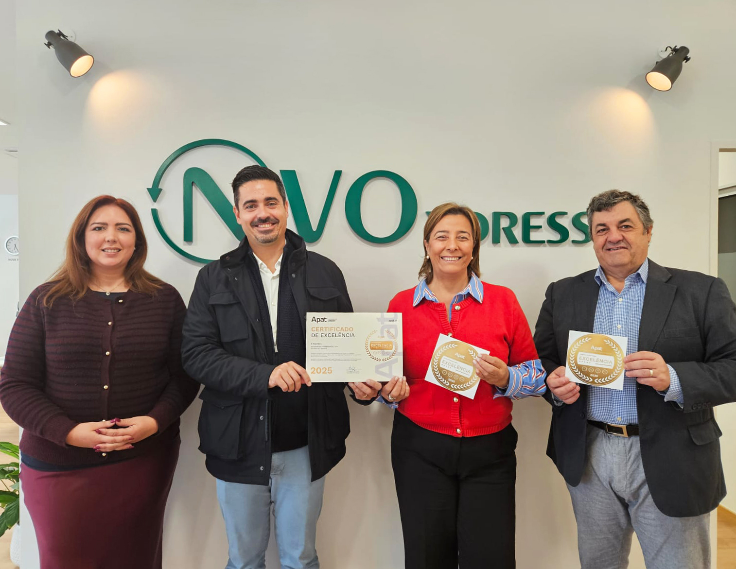 NVOxpress recebe certificado de excelência da APAT