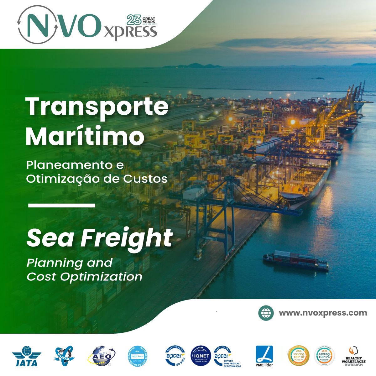 Custos no Transporte Marítimo. Costs Associated with Sea Freight. Costes Asociados al Transporte Marítimo.