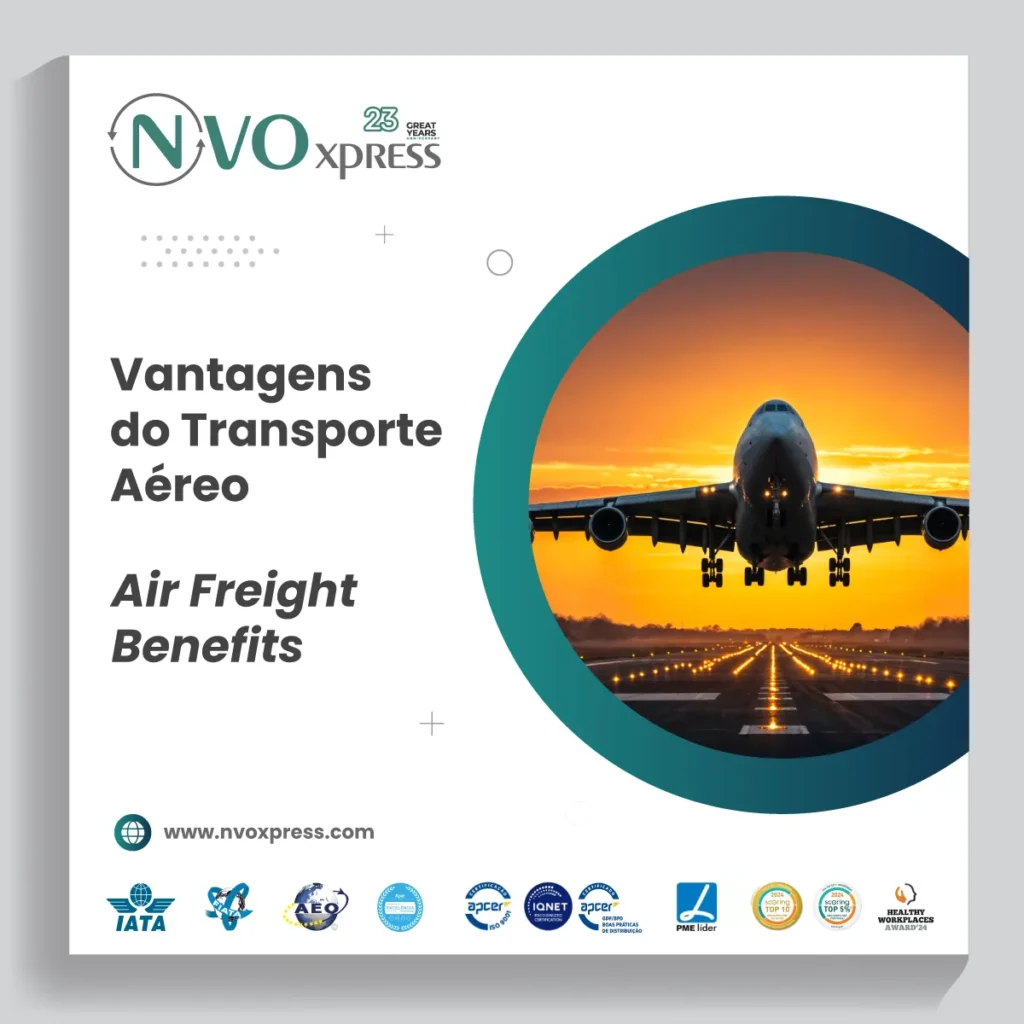 Vantagens do Transporte Aéreo de Mercadorias. Air Freight Benefits in International Trade. Ventajas del Transporte Aéreo de Mercancías en el Comercio Internacional.